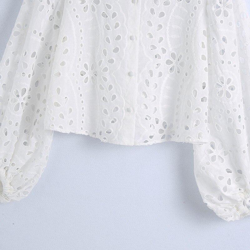 Chemisier Blanc Vintage Manches Bouffantes - Louise Vintage