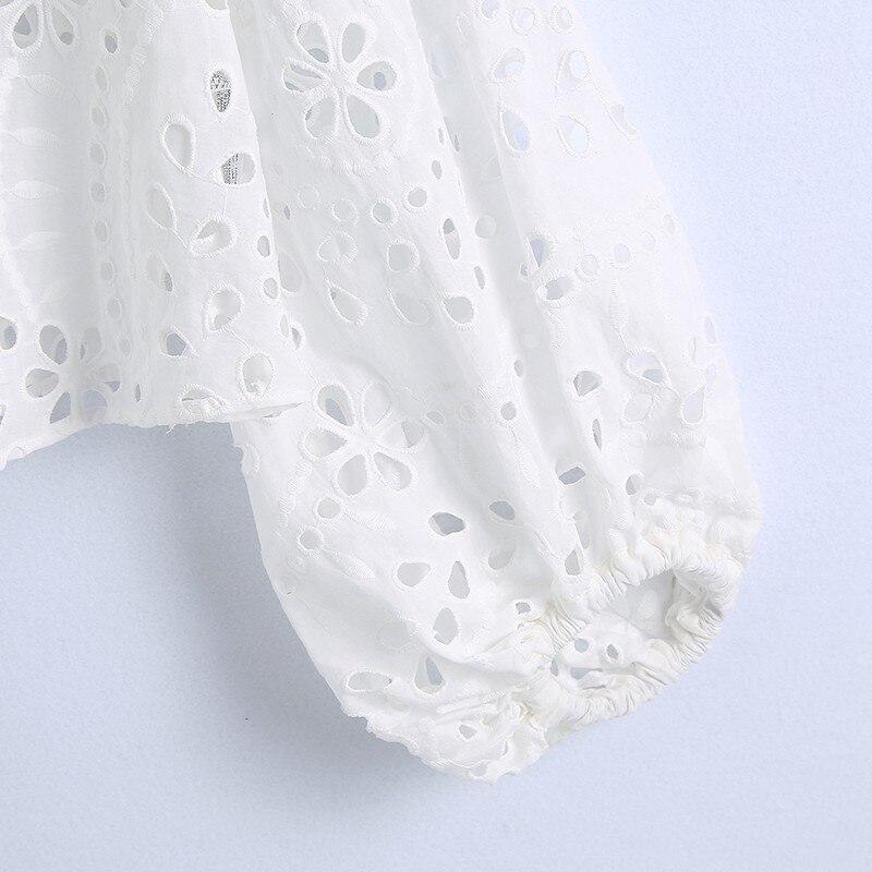 Chemisier Blanc Vintage Manches Bouffantes - Louise Vintage