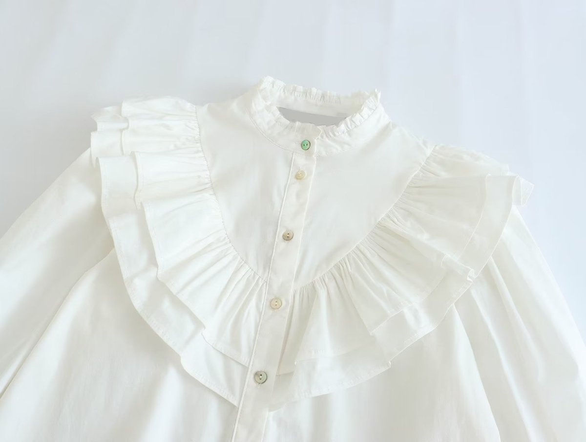 Chemisier Vintage Col Claudine Luxe - Louise Vintage