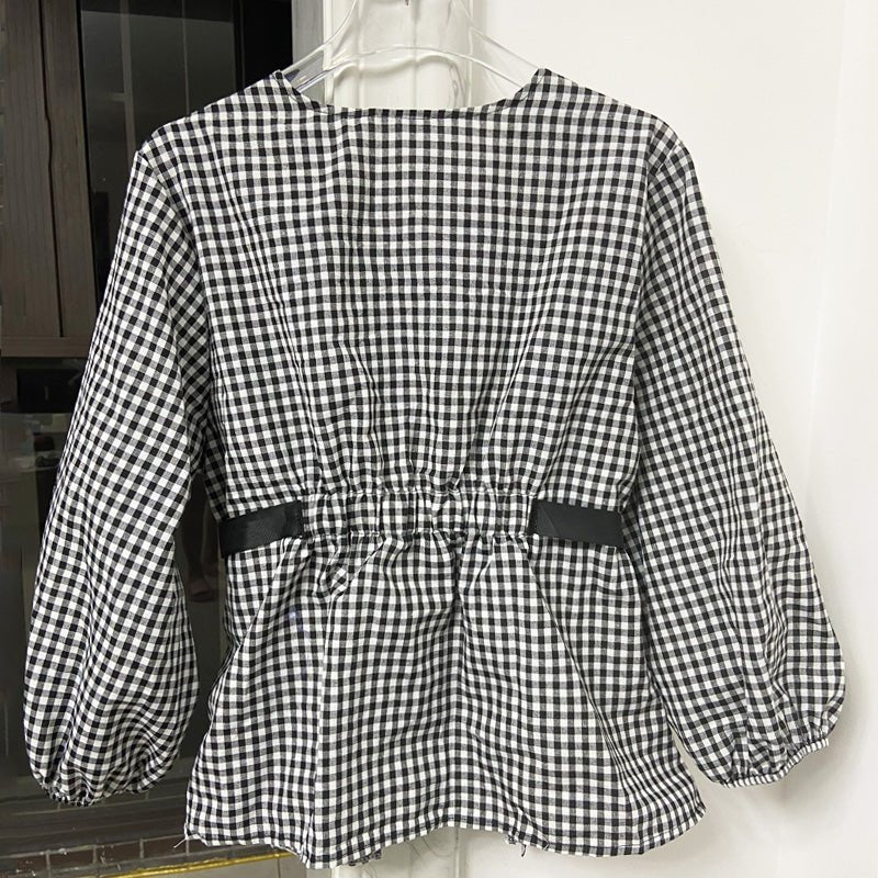 Chemisier Vintage Femme Luxe Carreaux - Louise Vintage