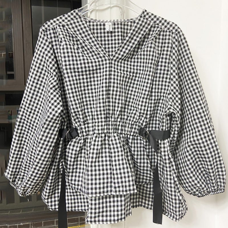 Chemisier Vintage Femme Luxe Carreaux - Louise Vintage