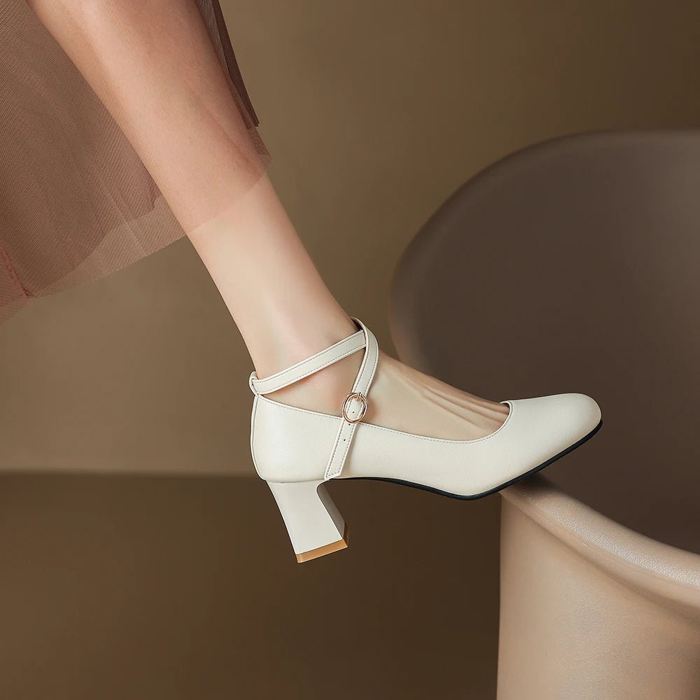Escarpins Années 40 Beige - Louise Vintage