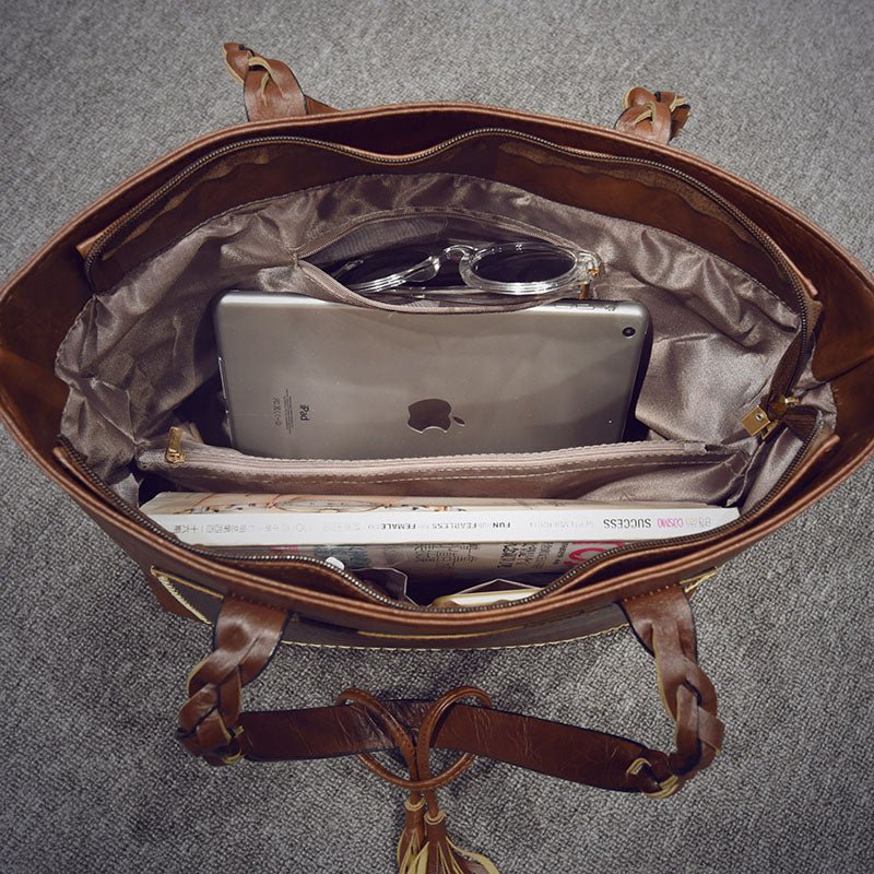 Grand Sac Vintage Pas Cher Marron - Louise Vintage