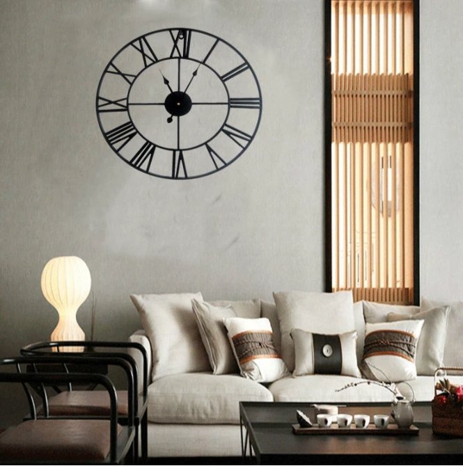 Grosse Horloge Murale Vintage Noire - Louise Vintage