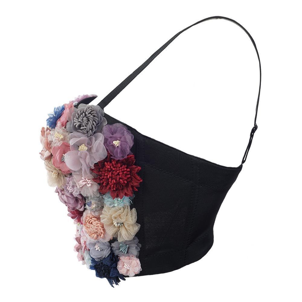 Haut Vintage Bustier Bouquet de Fleurs - Louise Vintage