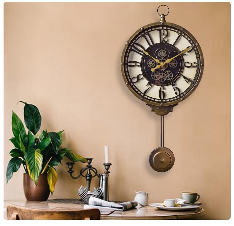 Horloge Murale Industrielle Vintage Bistrot - Louise Vintage
