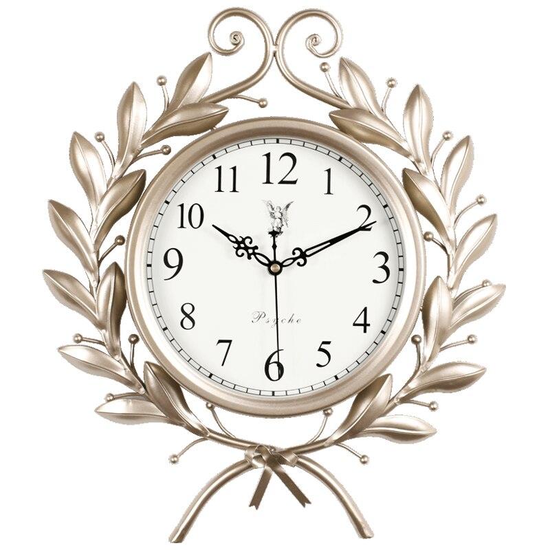 Horloge Murale Vintage 50 Cm Métal Beige - Louise Vintage
