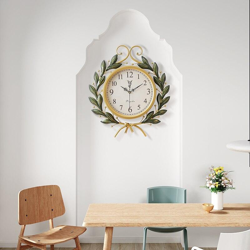 Horloge Murale Vintage 50 Cm Métal Vert - Louise Vintage