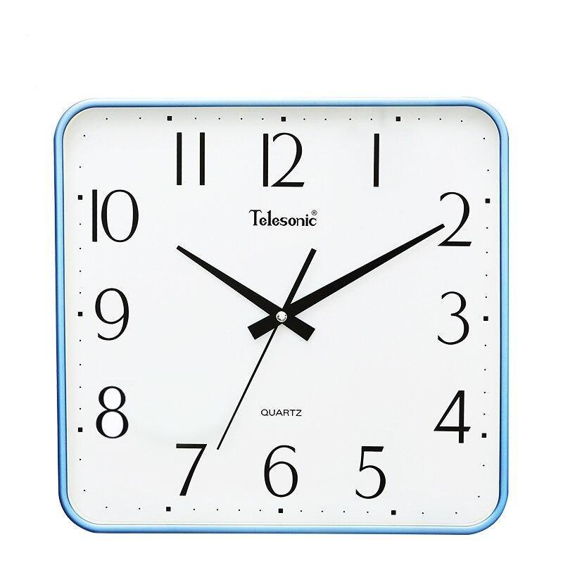 Horloge Murale Vintage Carrée Cadre Bleu - Louise Vintage