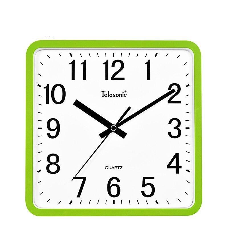 Horloge Murale Vintage Carrée Cadre Vert - Louise Vintage