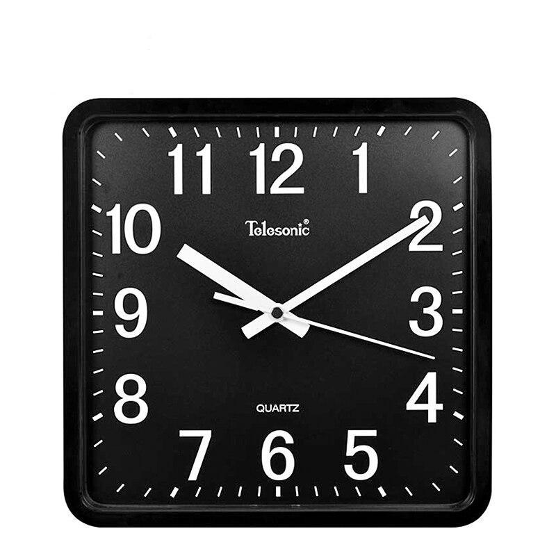 Horloge Murale Vintage Carrée Noire - Louise Vintage