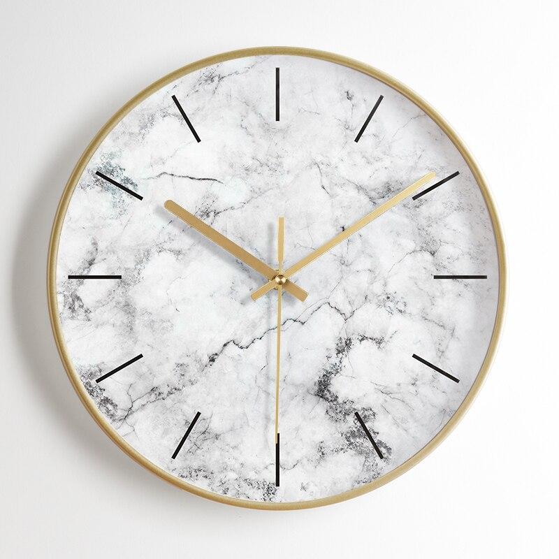 Horloge Murale Vintage Marbre Blanc - Louise Vintage