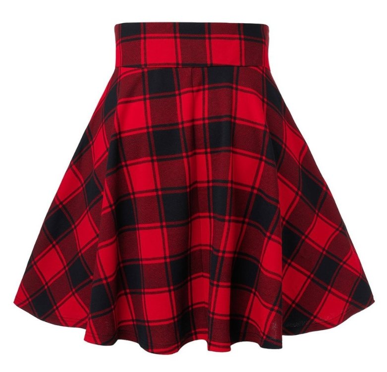 Jupe Carreaux Vintage Rouge - Louise Vintage