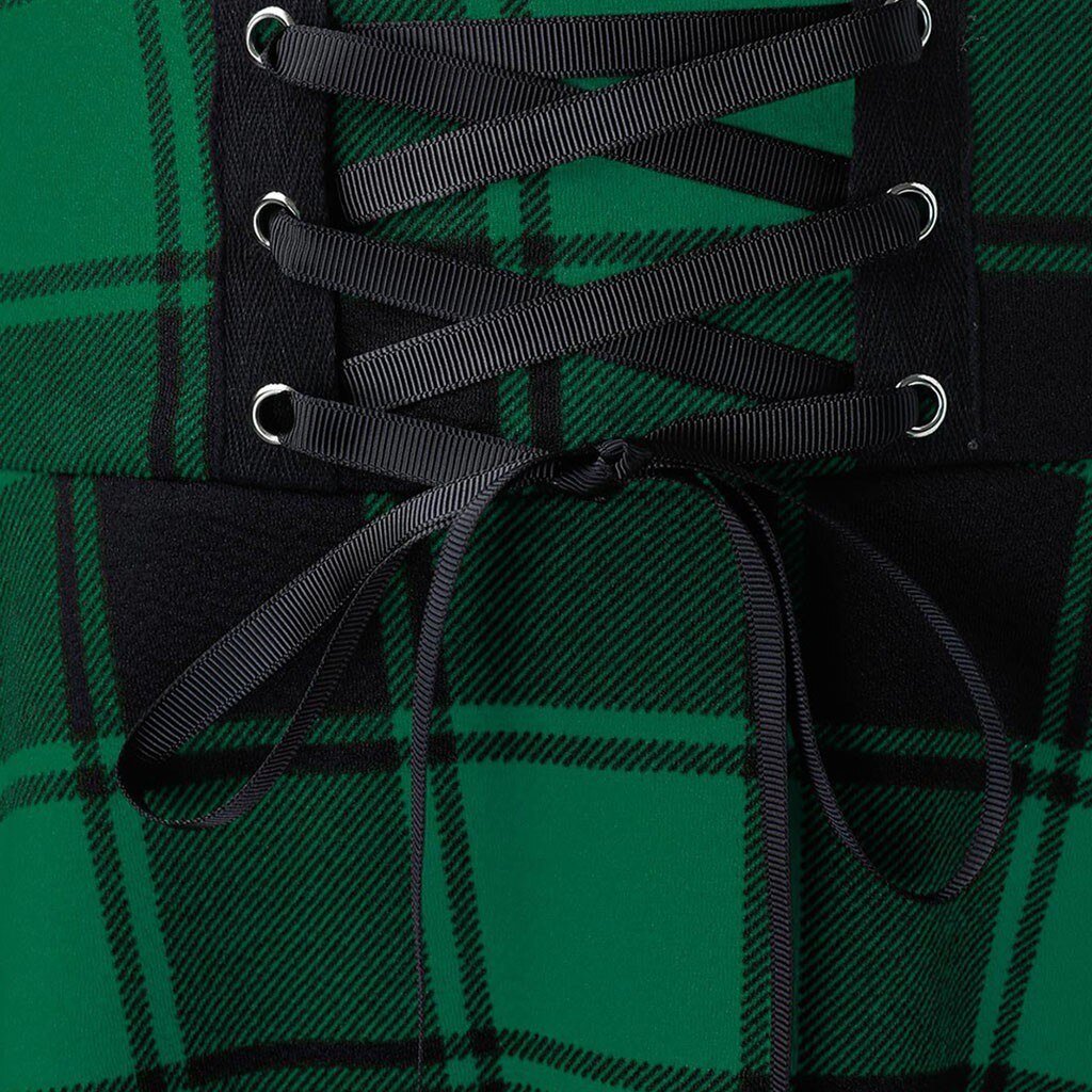 Jupe Carreaux Vintage Vert - Louise Vintage