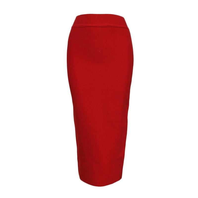 Jupe Crayon Elastique Vintage Rouge - Louise Vintage