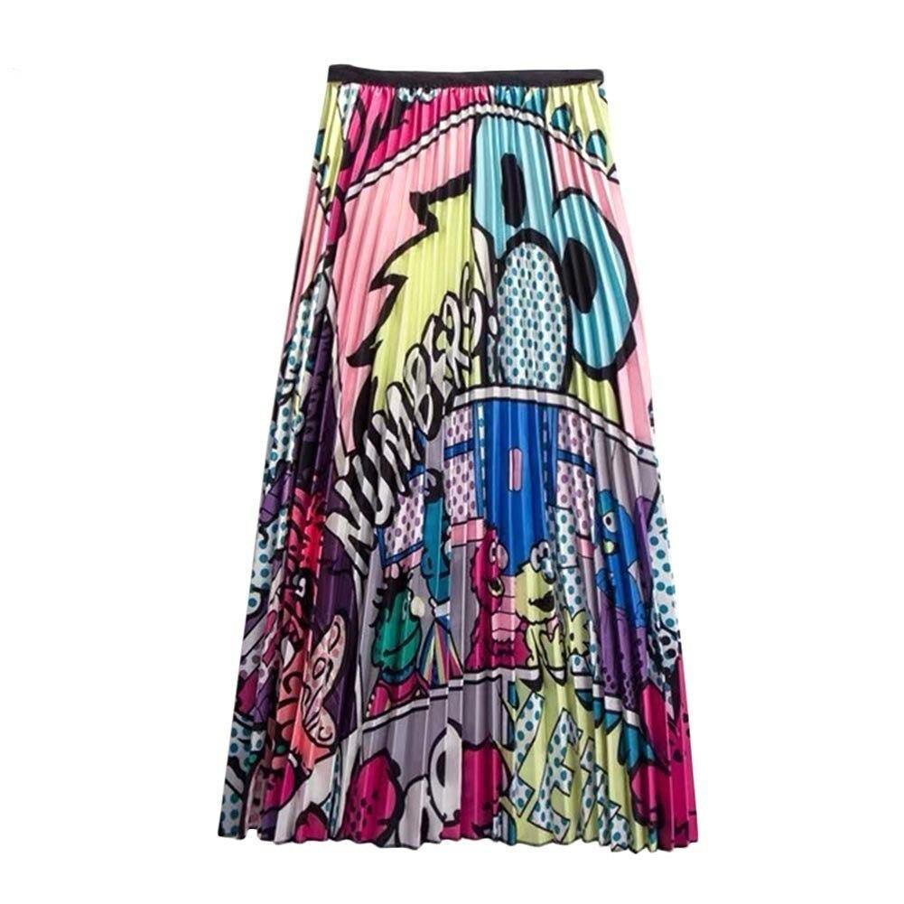 Jupe Longue Vintage Plissée Comics - Louise Vintage