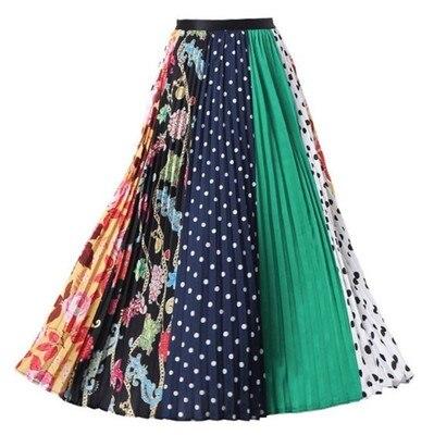 Jupe Longue Vintage Pliss e Patchwork
