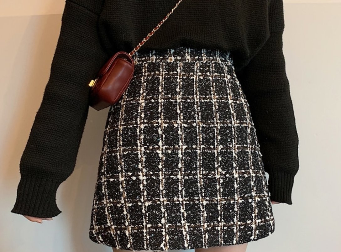 Jupe Tweed Courte Vintage - Louise Vintage