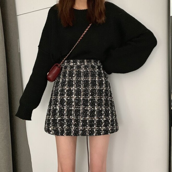 Jupe Tweed Courte Vintage - Louise Vintage