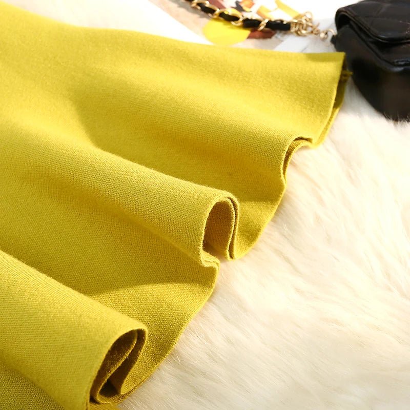 Jupe Vintage à Volants Jaune - Louise Vintage