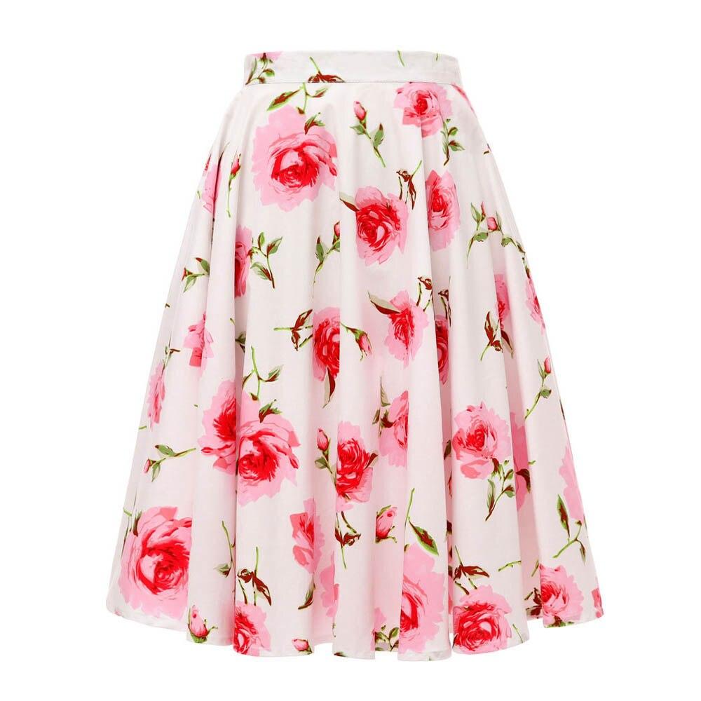 Jupe Vintage Beige Roses - Louise Vintage