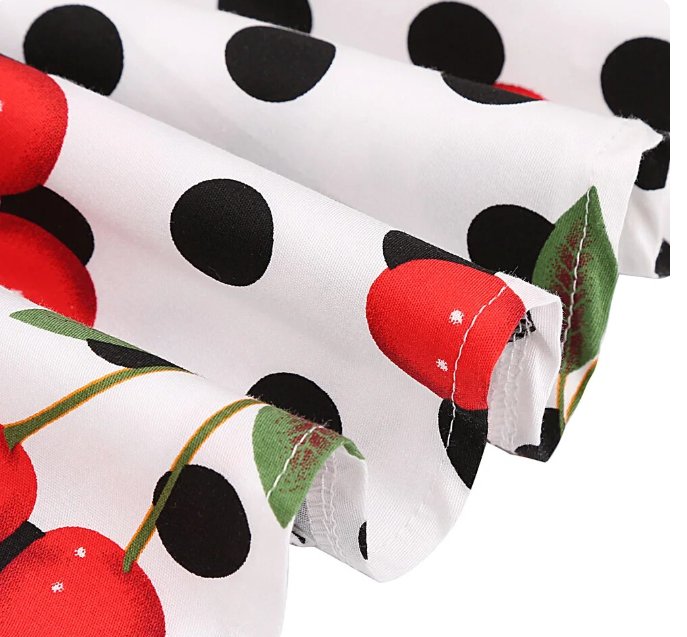 Jupe Vintage Blanc Cerises - Louise Vintage