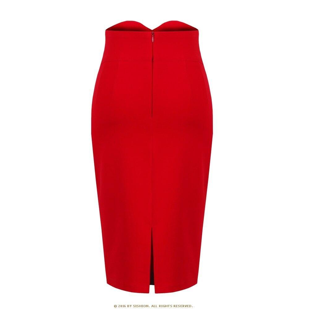 Jupe Vintage Crayon Rouge - Louise Vintage