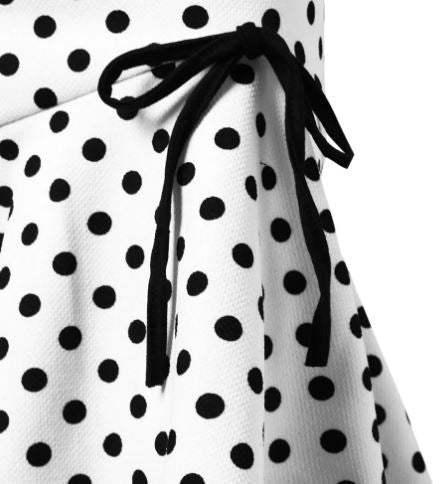 Jupe Vintage Crayon Taille Haute Pois - Louise Vintage