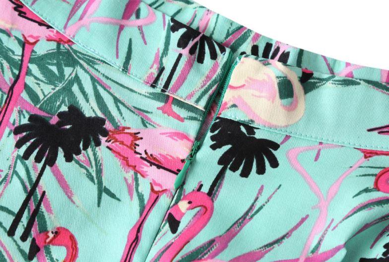 Jupe Vintage Flamants Roses - Louise Vintage