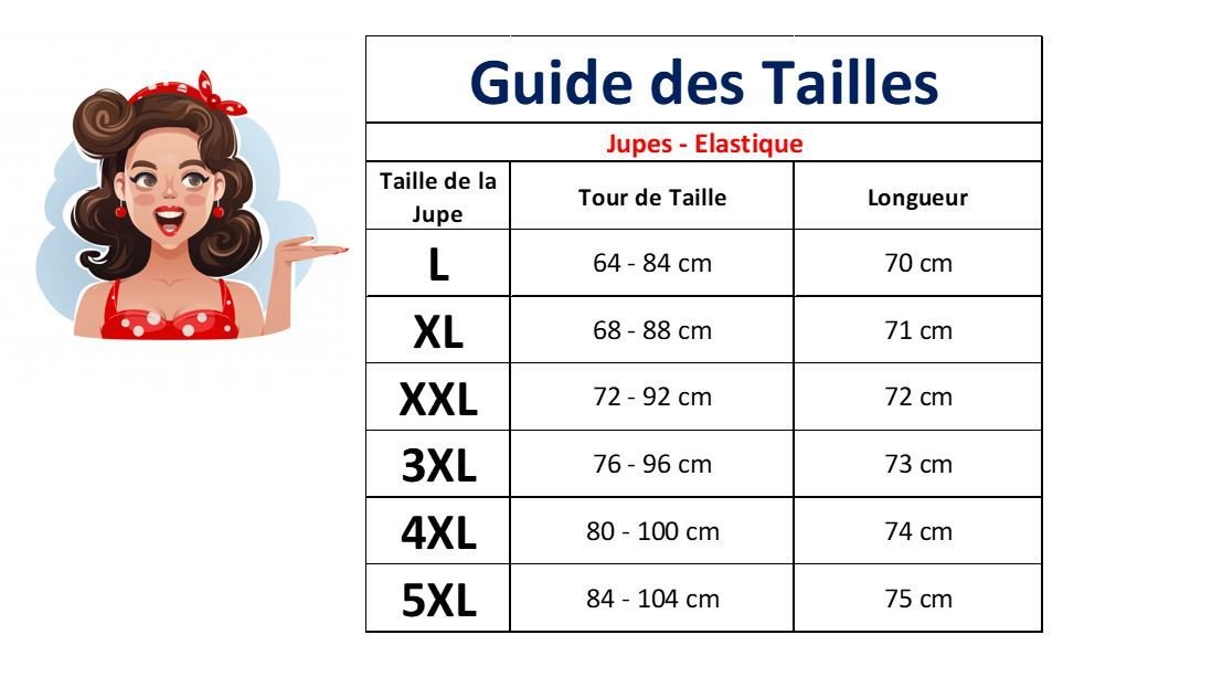 Jupe Vintage Grande Taille Fleurs Bleu - Louise Vintage