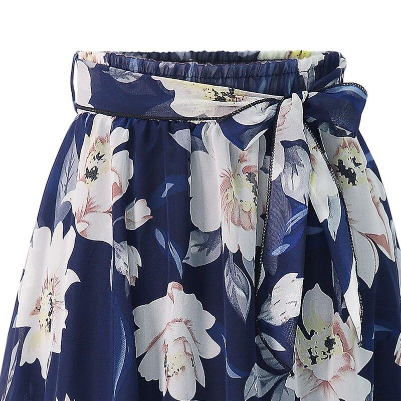 Jupe Vintage Grande Taille Fleurs Bleu - Louise Vintage