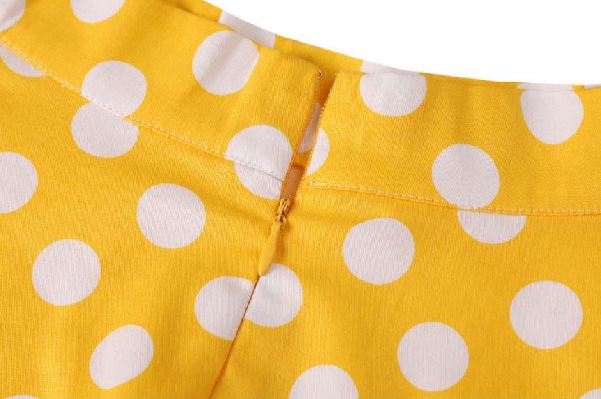 Jupe Vintage Jaune Pois - Louise Vintage