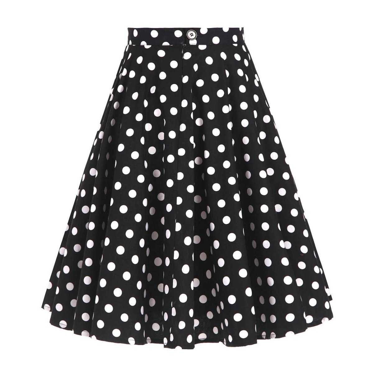 Jupe Vintage Noire Pois Blancs - Louise Vintage