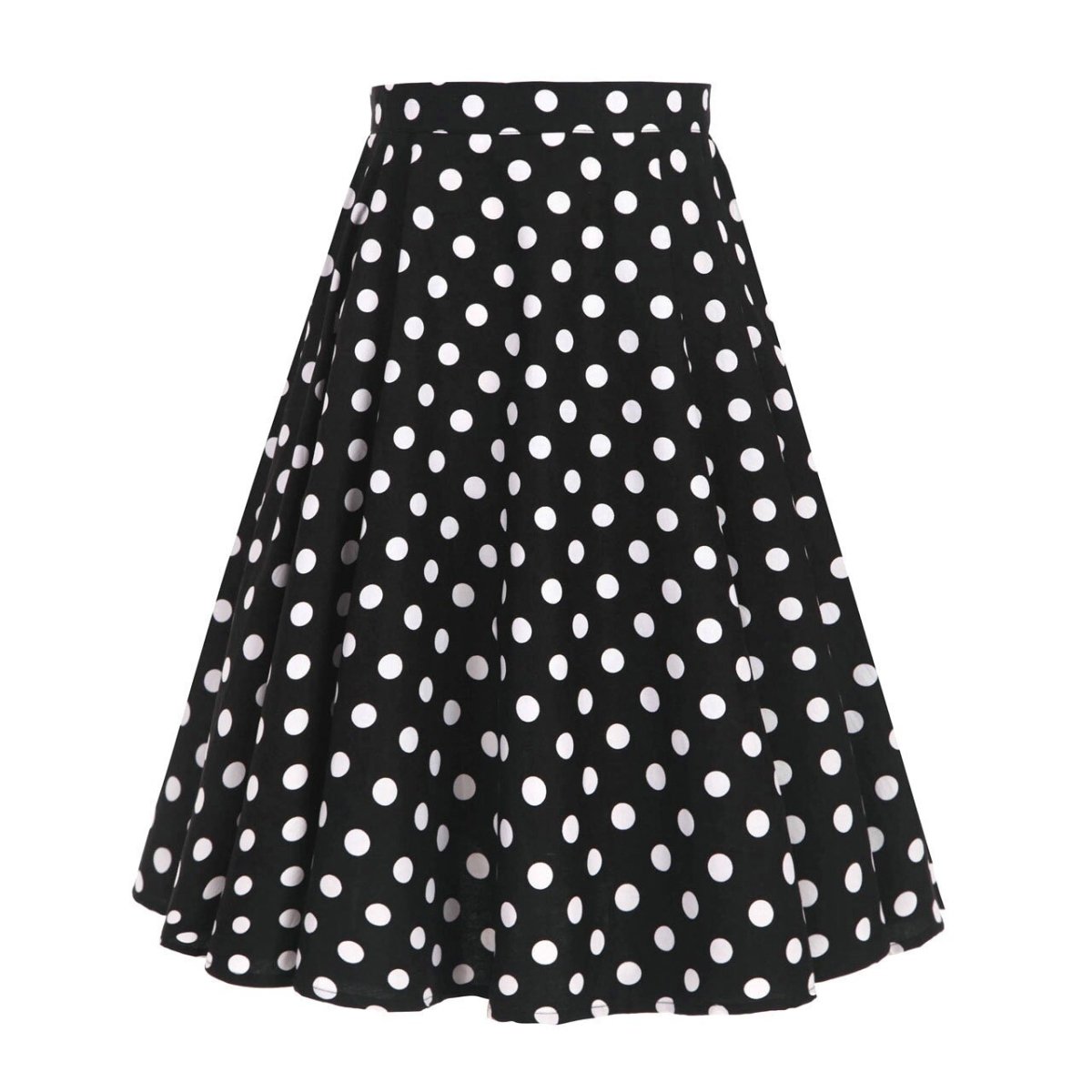 Jupe Vintage Noire Pois Blancs - Louise Vintage
