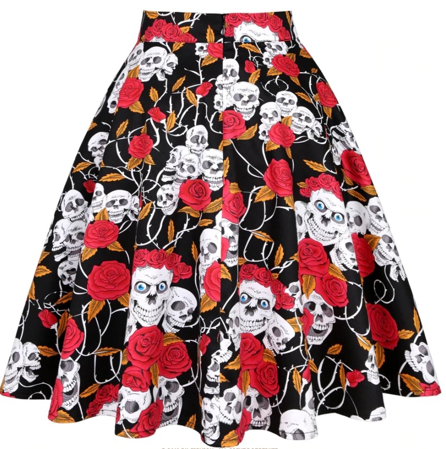 Jupe Vintage Tête de Mort - Louise Vintage
