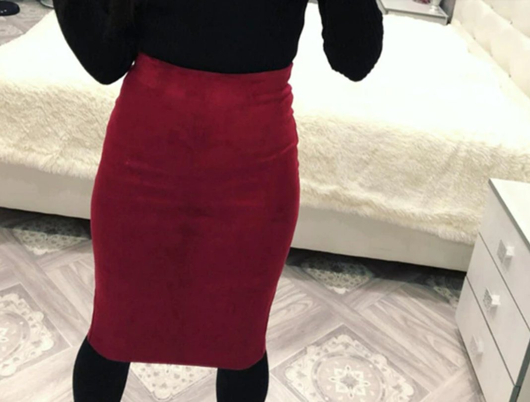 Jupe Vintage Velours Bordeaux - Louise Vintage