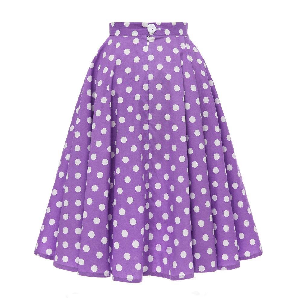 Jupe Vintage Violet Pois - Louise Vintage