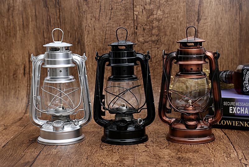 Lampe a Huile Vintage Noire - Louise Vintage