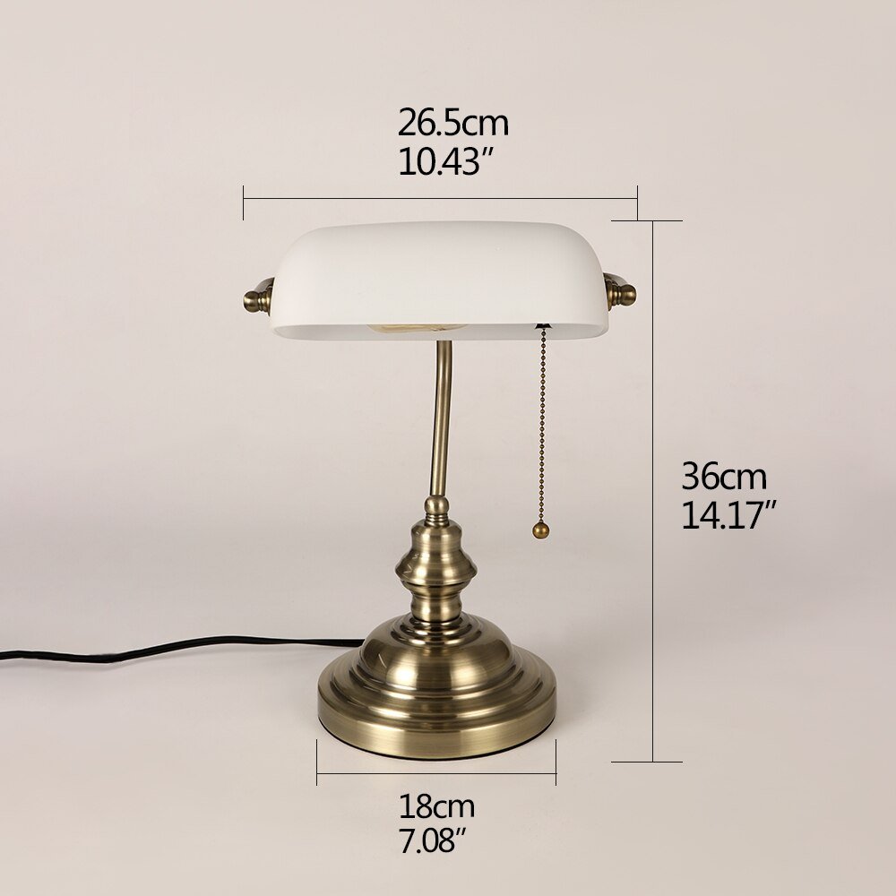 Lampe Banquier Vintage Blanc - Louise Vintage