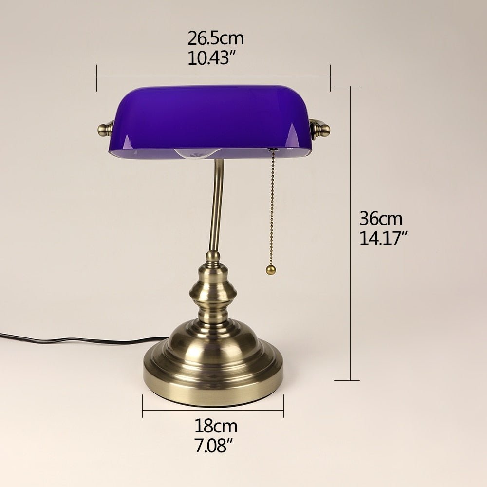 Lampe Banquier Vintage Violet - Louise Vintage