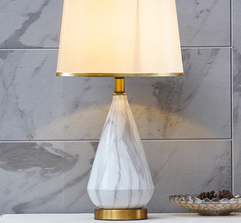 Lampe Ceramique Vintage Blanc - Louise Vintage