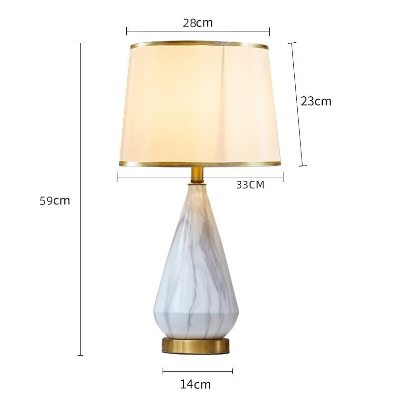 Lampe Ceramique Vintage Blanc - Louise Vintage