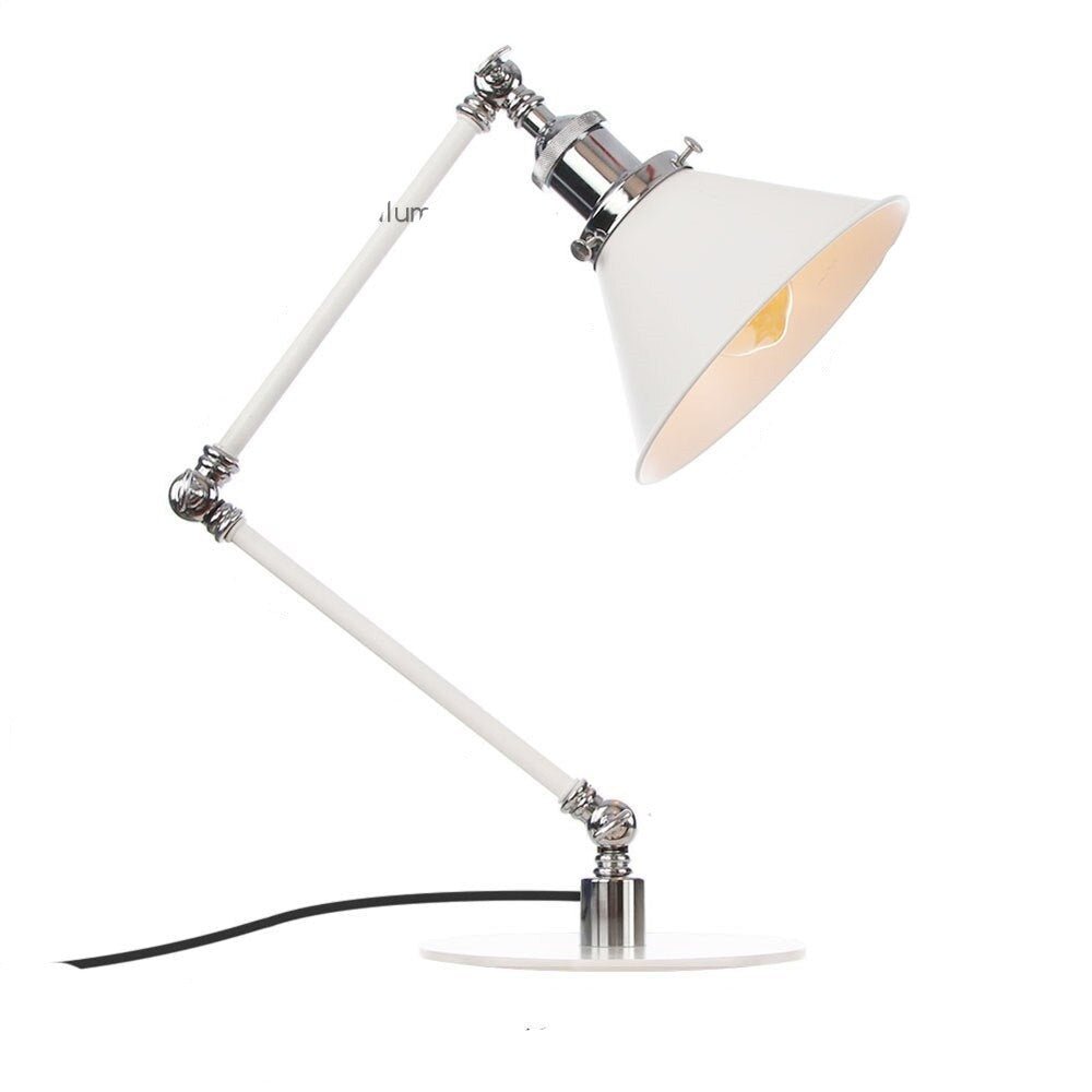 Lampe Style Industrielle Vintage Blanche - Louise Vintage