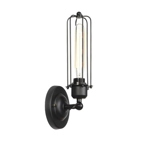 Luminaire Applique Murale Vintage Cage Noir - Louise Vintage