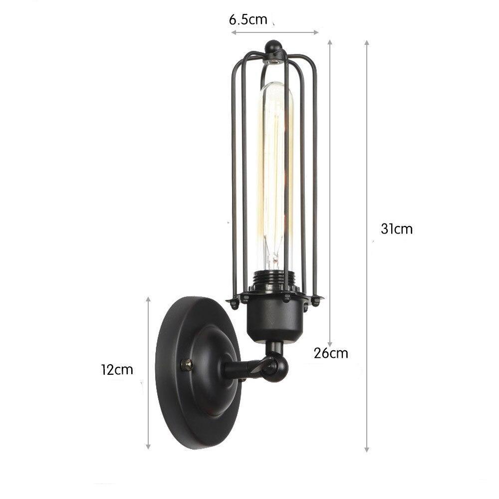 Luminaire Applique Murale Vintage Cage Noir - Louise Vintage