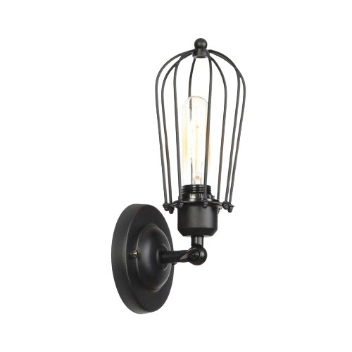 Luminaire Applique Murale Vintage Grille Noir - Louise Vintage