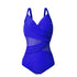 Maillot de Bain 1 Piece Grande Taille Vintage Bleu - Louise Vintage