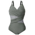 Maillot de Bain 1 Piece Grande Taille Vintage Gris - Louise Vintage
