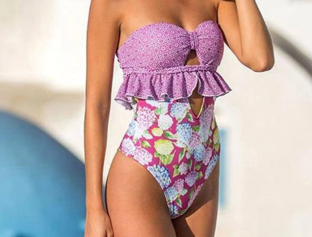 Maillot de Bain Femme Rose 2 Pieces Vintage - Louise Vintage