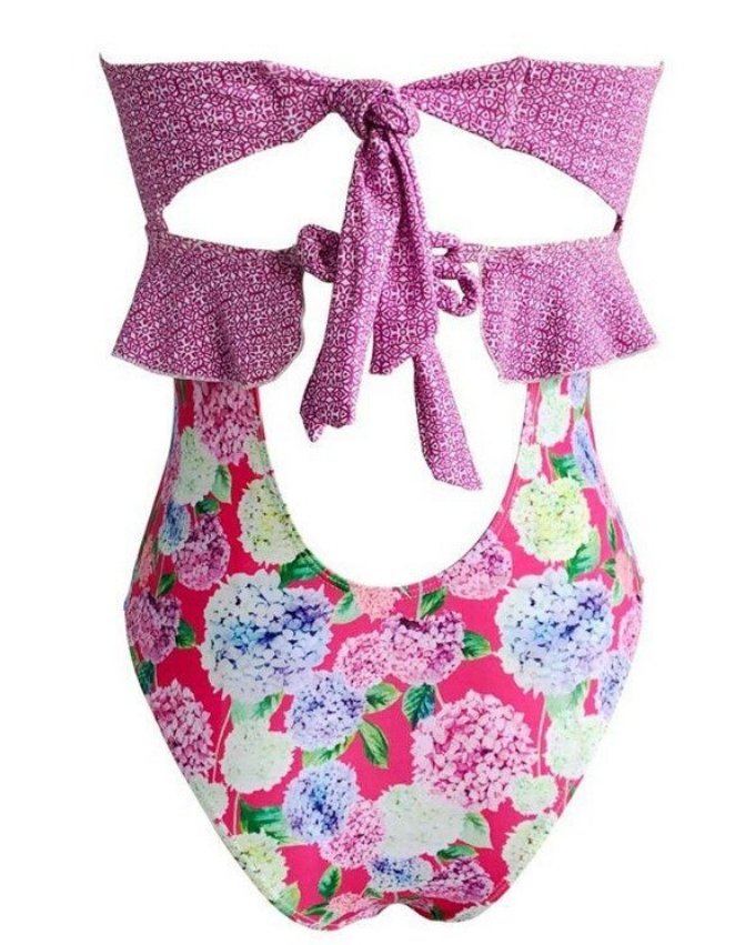 Maillot de Bain Femme Rose 2 Pieces Vintage - Louise Vintage